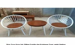 Meja Teras Kayu Jati,